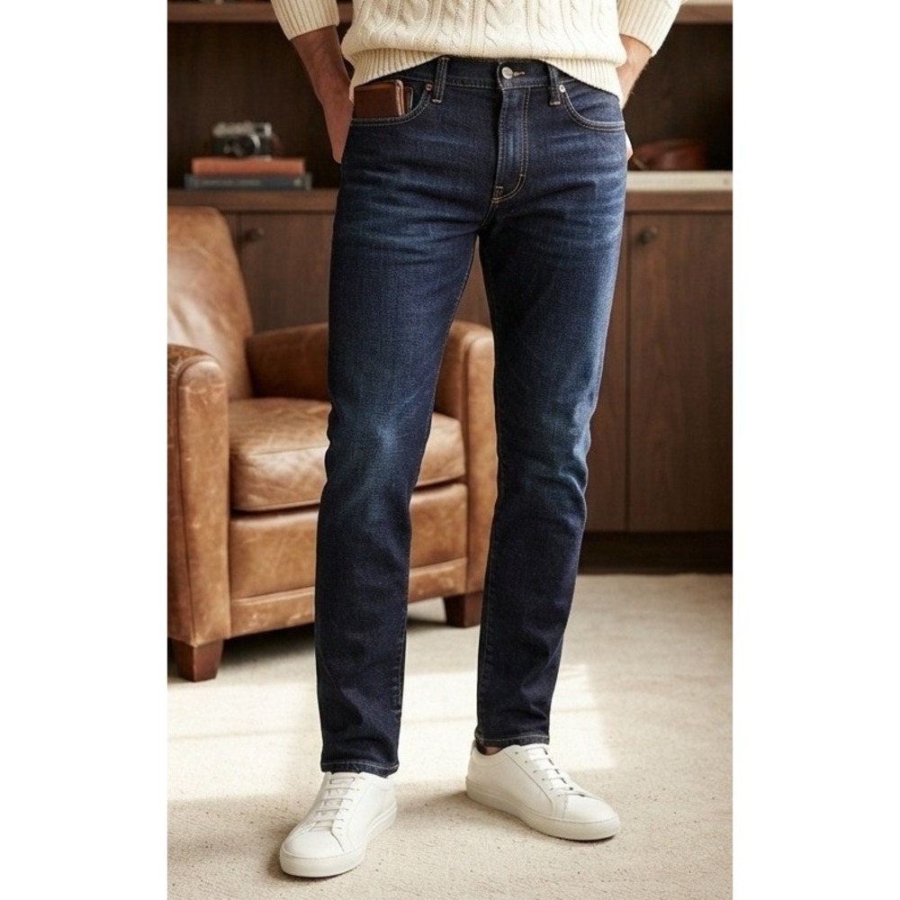 Gap Denim Slim Fit Jeans Men's 30x32 Dark‎ Wash Blue Stretch Cotton Casual Pants